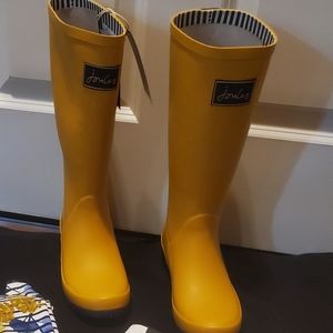 Joules yellow rain boots